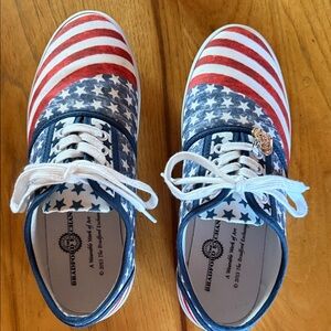 The Bradford Exchange USA Patriotic Sneakers Size 9 EC